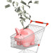 shopping cart piggy bank