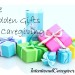 bright gifts with bows isolated on white